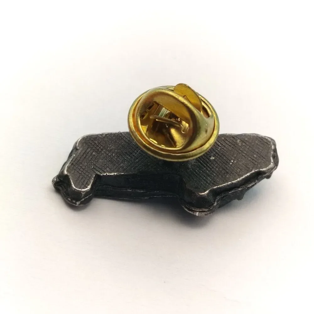 Vintage Classic Car Pin Brooch Automobile Silver Tone Roadster Lapel